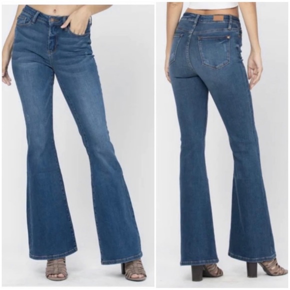 Judy Blue Medium Wash High Waist Flare Fit Jeans Size 5/27 - Picture 1 of 5